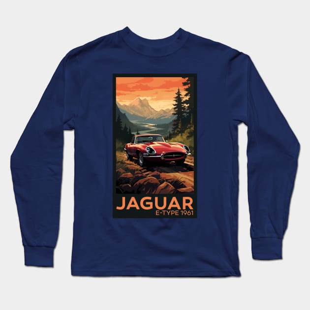 Jaguar E-Type Series 1 Long Sleeve T-Shirt by MaxDeSanje 